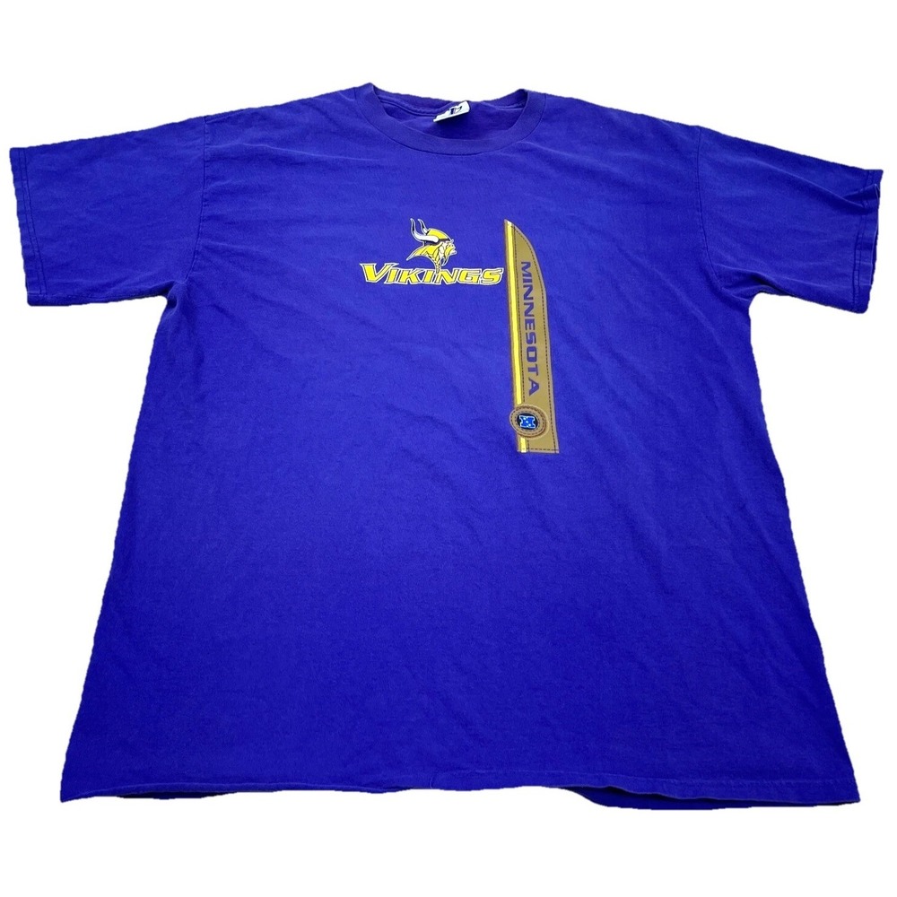 Vintage Minnesota Vikings Shirt Men XL Purple Tee 90s Y2K Logo Athletic NFL